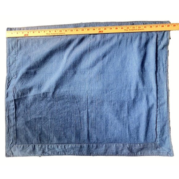PAIR TOMMY HILFIGER Pillow Shams Standard Denim Blue Flanged Buttons Topstitch - Picture 7 of 13